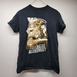 Full Metal Alchemist Shirt Black Boys Size Small Short-Sleeve